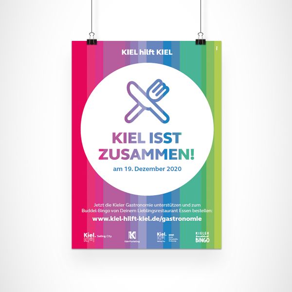 Kiel Marketing Kiel isst zusammen Plakat