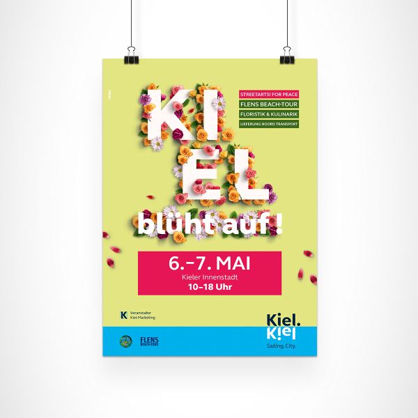 Kiel Marketing Plakat Kiel blüht auf